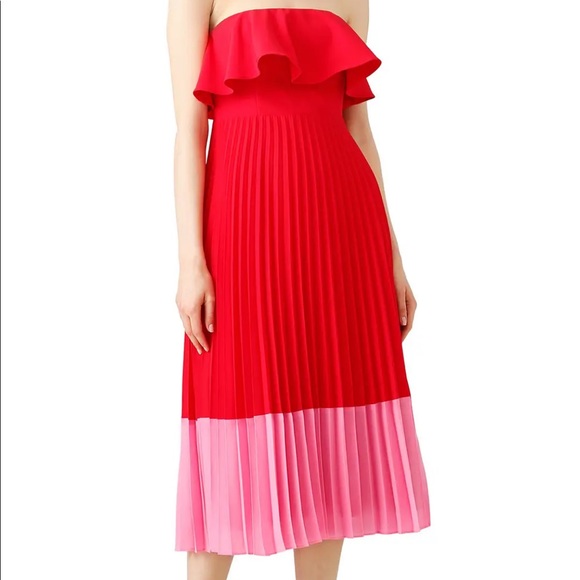 Aidan Mattox Dresses & Skirts - HP 🎉 Aidan Mattox Red Pleated Tea Dress